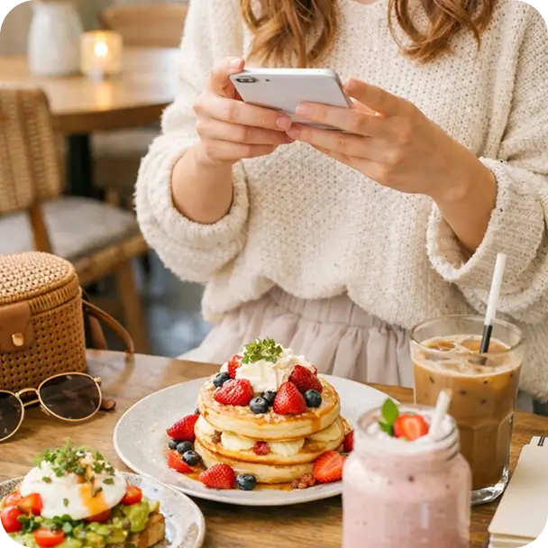 カフェでの撮影